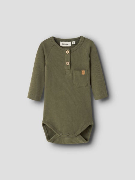 Lil' Atelier -NbmLuno Pitk&auml;hihainen body, Winter moss
