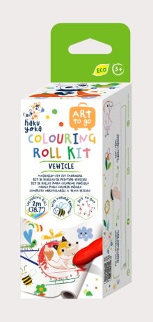 Mini colouring roll kit - vehicles