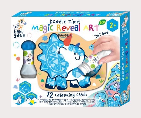Magic dot reveal art - dinosaurs
