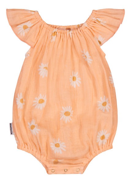 Metsola - Sweet Daisy Muslin Romper | Peachy