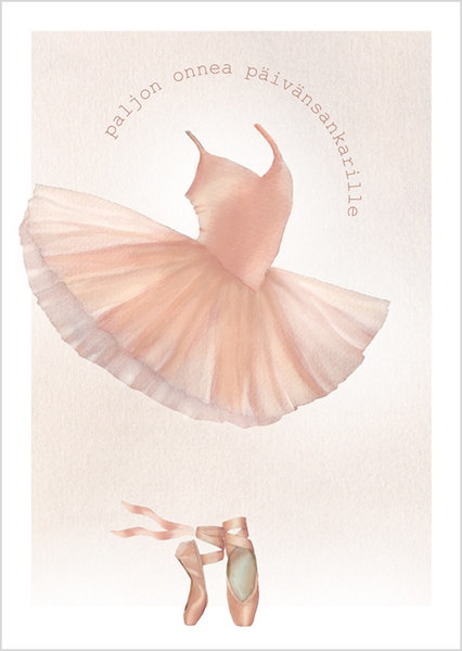 Kortti - Henna Adel - Paljon onnea p&auml;iv&auml;nsankarille (ballerina-asu)