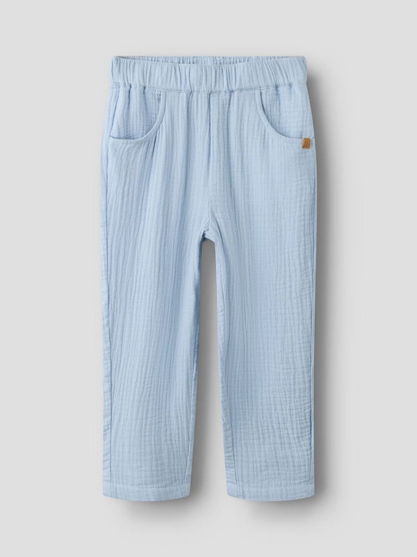 Lil' Atelier - NmmFulina, Harsokankaiset housut lapsille, Zen blue